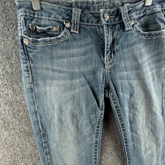 Miss Me Jeans Embellished Denim 30 Boot Cut Urban Embroidered Women ACTL 30X32 - Picture 2 of 16